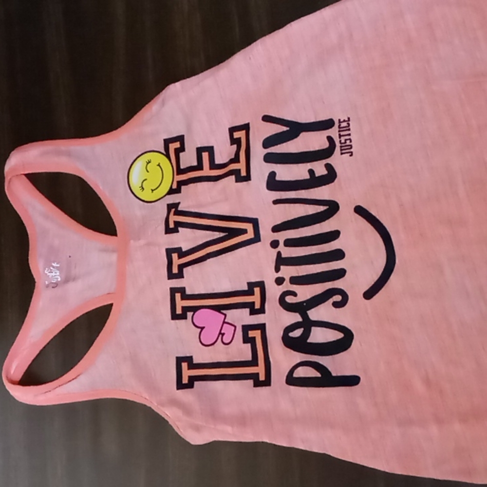 Justice Girls Size 8 Bright Tank Top